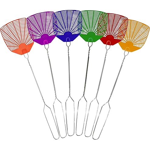 ZOCONE 3 Pack Leather Fly Swatters with Lanyard, Sturdy Fly Swatter Heavy Duty Wood Fly Swatter for Indoors and Outdoors