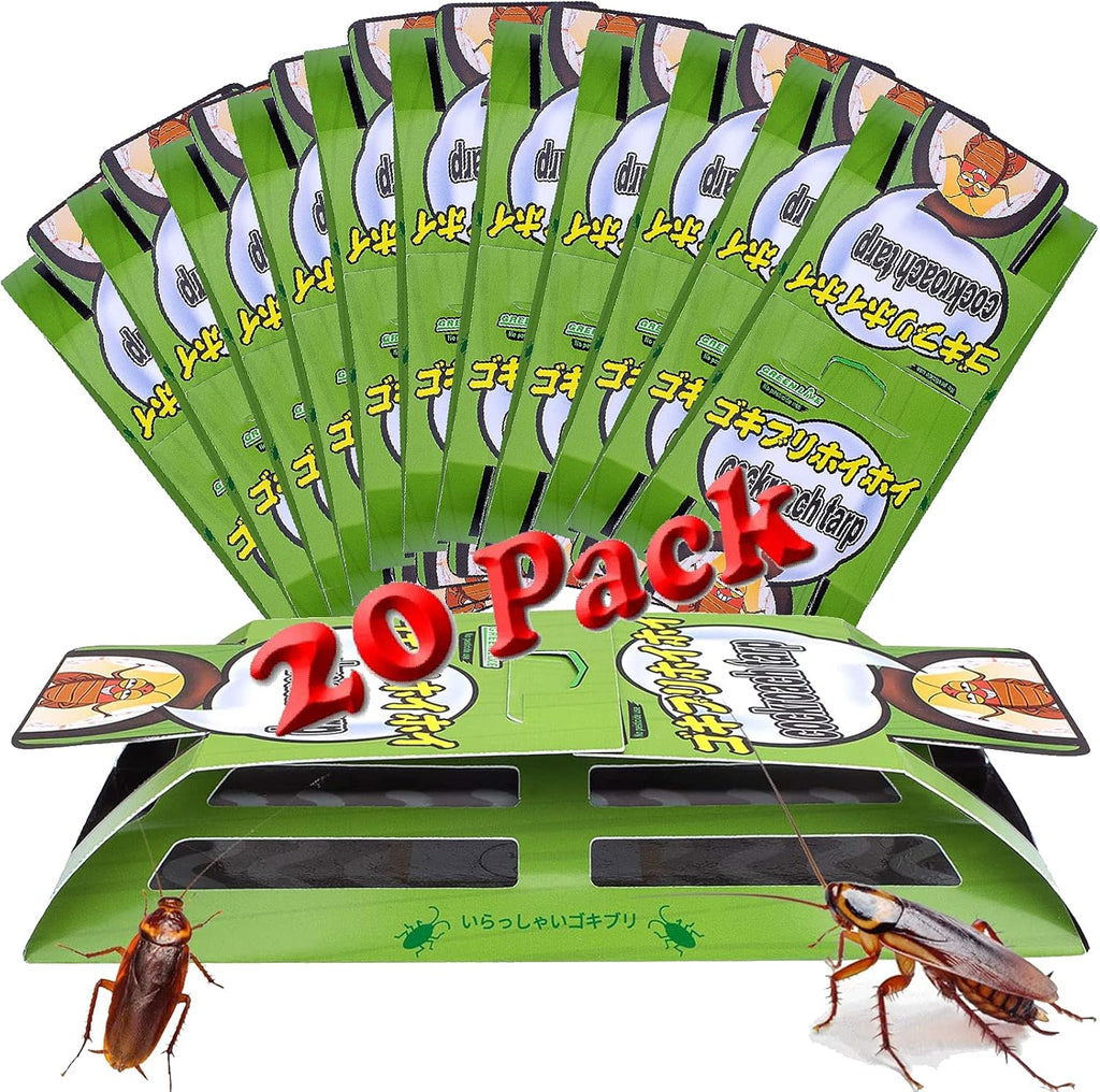 Cockroach Traps,Roach Traps,Cockroach Bait,Roach Motel,Child & Pet Friendly (10 Pack)