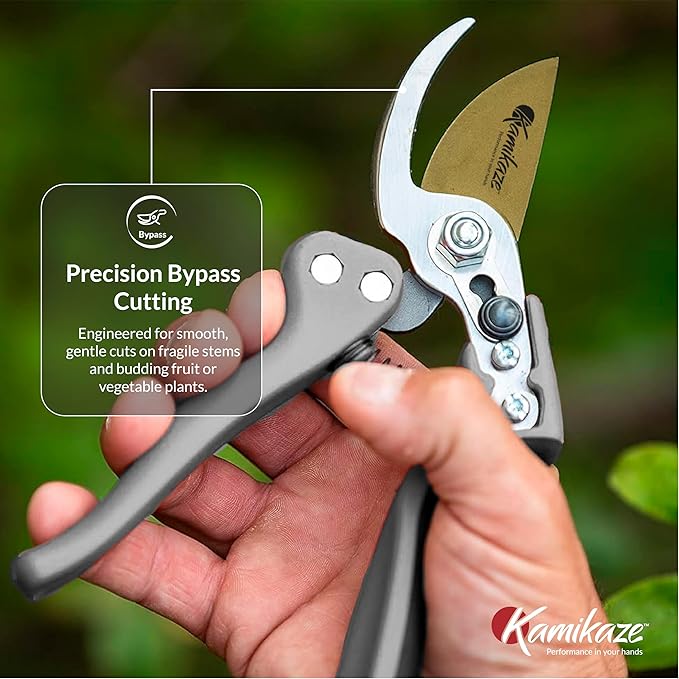 Bypass Pruning Shears Heavy Duty - Best Pruners for Gardening Gifts for Women and Men - Gardening Hand Tools, Garden Shears Clippers Scissors, Professional Pruners with Japanese Steel since 1988