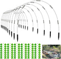 8FT Garden Hoops Grow Tunnel Kit - Rust-Free Fiberglass Frame for Raised Beds, 72pcs - DIY Plant Support for Garden Netting, Vegetable Garden Hoops Kit, Row Covers, and Greenhouse Protection