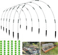 8FT Garden Hoops Grow Tunnel Kit - Rust-Free Fiberglass Frame for Raised Beds, 36pcs - DIY Plant Support for Garden Netting, Row Covers, and Greenhouse Protection
