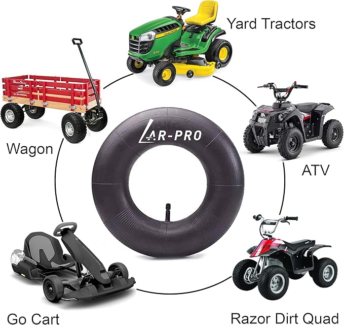 AR-PRO 13 x 4.00-6'' [4.10/3.50-6''] Heavy Duty Replacement Inner Tube with TR-13 Straight Valve Stem (2-Pack) - for Wheelbarrows, Mowers, Hand Trucks and More