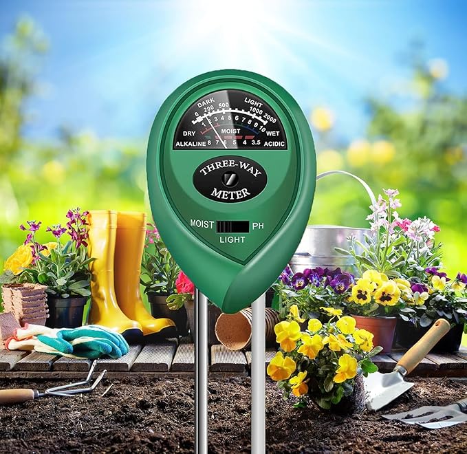Moisture Meter for House Plants, Soil PH Meter Indoor & Outdoor, Soil Moisture Meter for Plant, Soil Test Kit Plant Water Meter for Garden