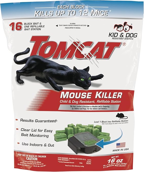 Tomcat 0372110 Tier 1 Refillable Mouse Bait Station