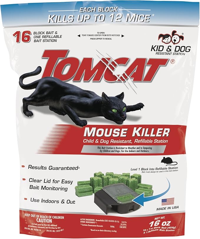 Tomcat 0372110 Tier 1 Refillable Mouse Bait Station