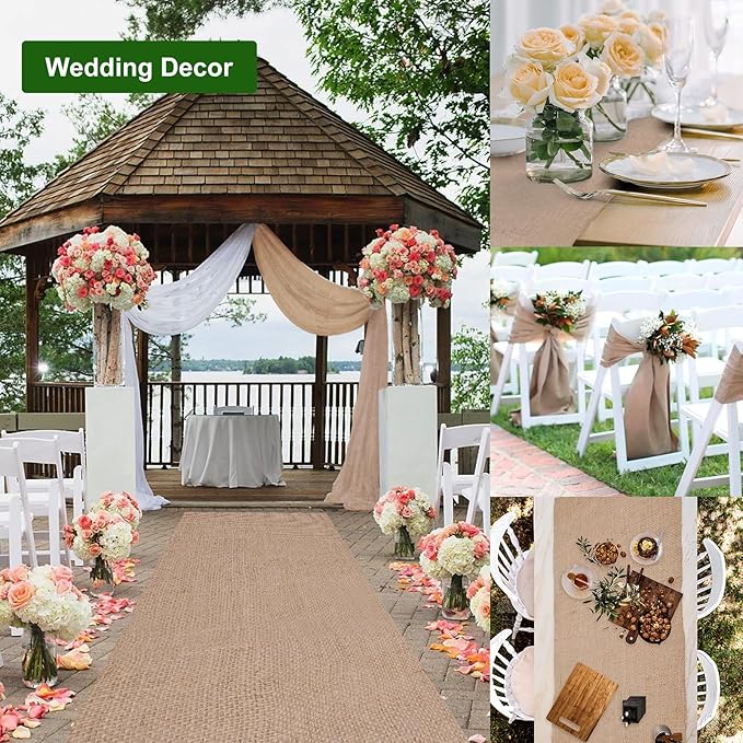 Agfabric 40" x 12 Feet Natural Burlap Fabric Roll,Gardening Burlap Roll,High Density Jute Material for Winter Plants Tree Cover Protection,Weed Barrier,Decorations,Crafts