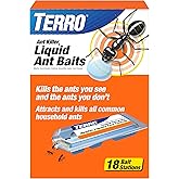 TERRO Ant Killer Bait Stations T300B - Liquid Bait to Eliminate Ants - Bait System - 12 Count Stations for Effective Indoor Ant Control