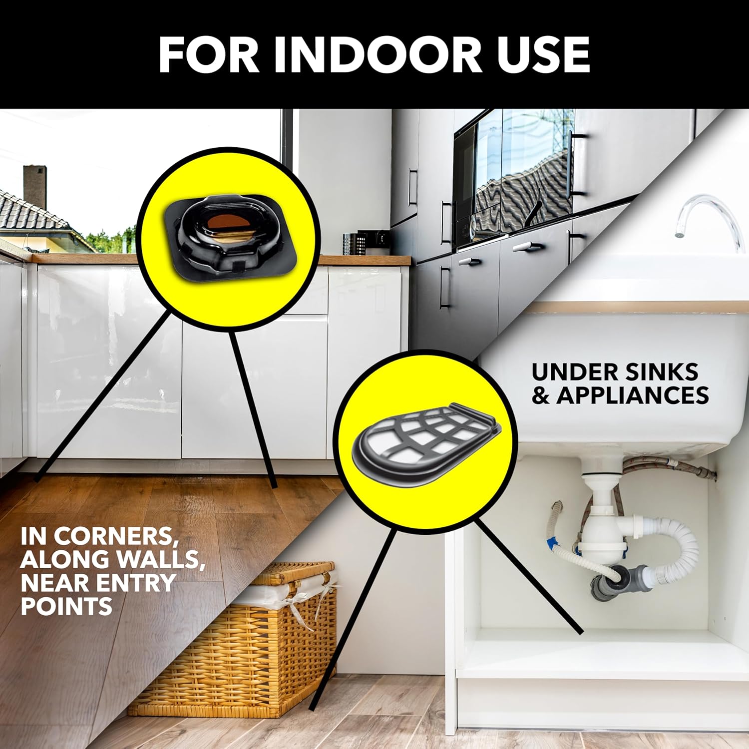 Raid Double Control Small Roach Baits, Plus Egg Stoppers, Child Resistant, For Indoor Use, Kills Roaches for 3 Months, 12 Count