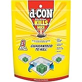 d-CON Refillable Corner Fit Mouse Bait Station, 1 Trap + 18 Bait Refills