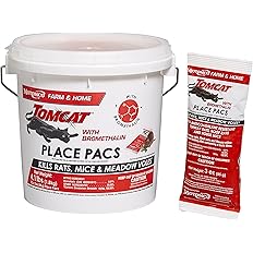 Tomcat Bromethalin Place Pacs Bait, Pest Control for Agricultural Buildings and Homes, Kill Rats and Mice