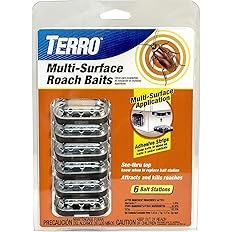 TERRO Ant & Roach Bait - Indoor Ant Killer and Roach Killer - 4 Bait Stations - Attracts and Kills Ants, Roaches, and Silverfish - T360