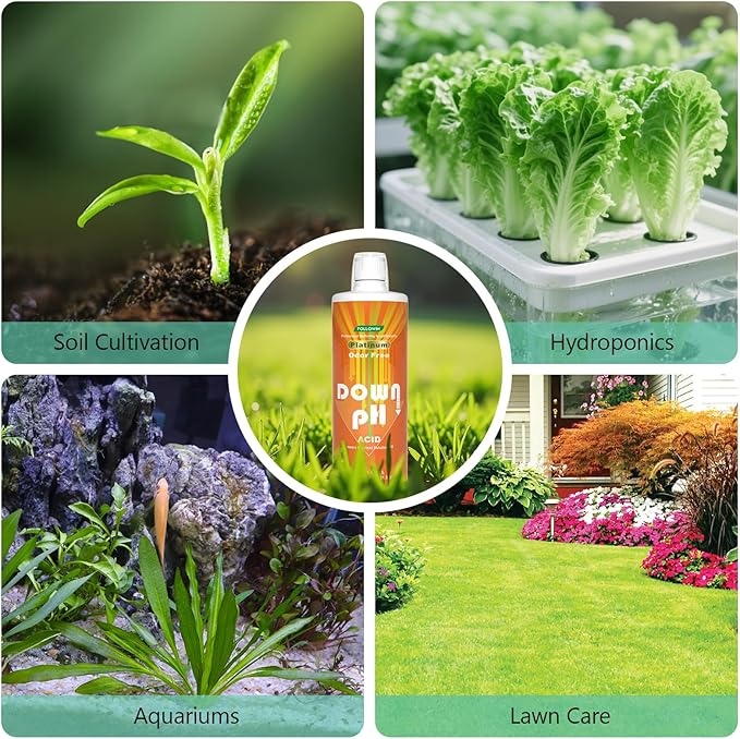 FOLLOWIN pH Down Liquid for Hydroponics,Soil & Aquariums,pH Buffer for pH Stability,33.8 Fl oz