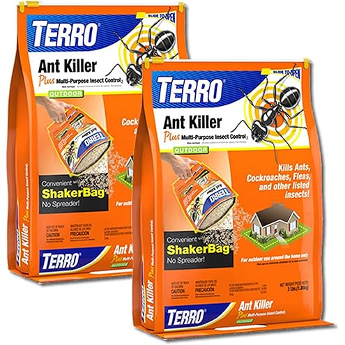 TERRO T2600 Perimeter Outdoor Ant Bait Plus - Attracts and Kills Carpenter Ants, Roaches, Crickets, Earwigs, Silverfish, Slugs and Snails - 2 Pack, 4Lbs
