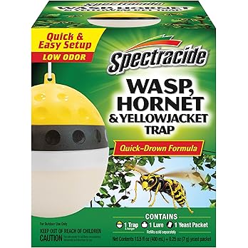 4 Pack Upgraded Wasp Trap Outdoor Hanging, Carpenter Bee and Hornet Catcher, Reusable Yellow Jacket Trap with Bait Reservoir, Bee Killer and Wasp Catcher for Outside (Green)