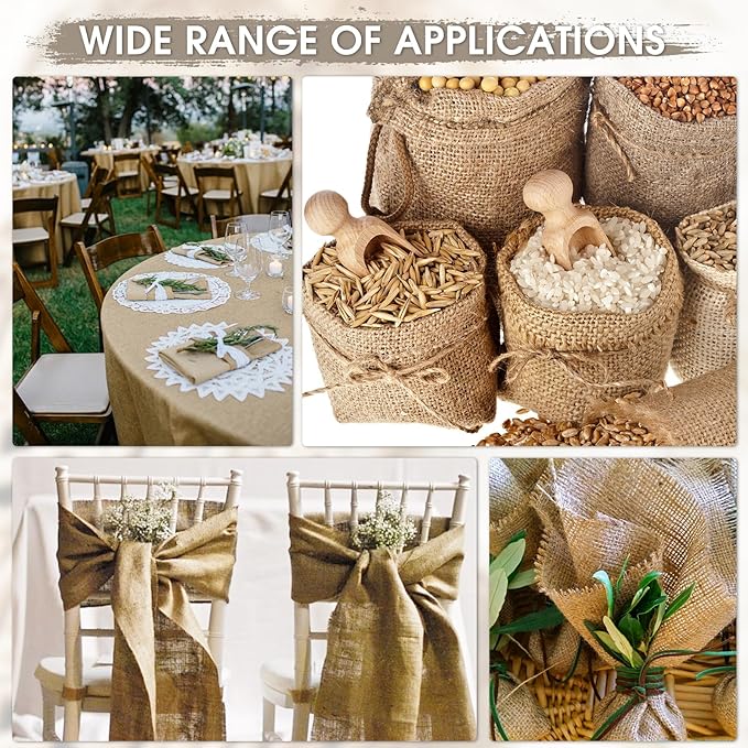 Gardening Burlap Roll - Multipurpose Natural Burlap Fabric (40 Inch x 60 inch)