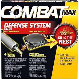 Combat Roach Killing Bait, Roach Bait Station For Large Roaches, Kills The Nest, Child-Resistant, 8 Count,Insects
