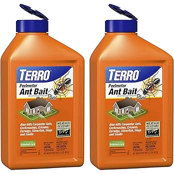 TERRO T2600 Perimeter Outdoor Ant Bait Plus - Attracts and Kills Carpenter Ants, Roaches, Crickets, Earwigs, Silverfish, Slugs and Snails - 2 Pack, 4Lbs