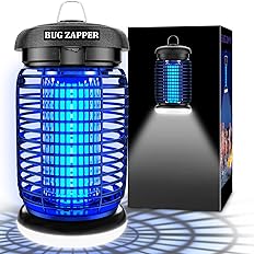 Bug Zapper Outdoor, Mosquito Zapper with LED Light, Fly Zapper Outdoor Indoor, Insect Zapper Electric Fly Traps, Plug in Mosquito Killer for Patio Yard