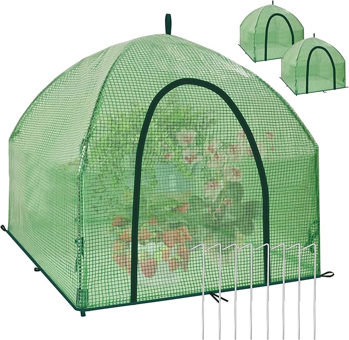 36″*36″*35.5″ Mini Greenhouse Winter Plant Warm Covers - Raised Bed Cover for Seed Starting, Warm Tent Freeze Protection Humidity Domes for Gardening & Winter Shelter and Protecting Plants 2pcs