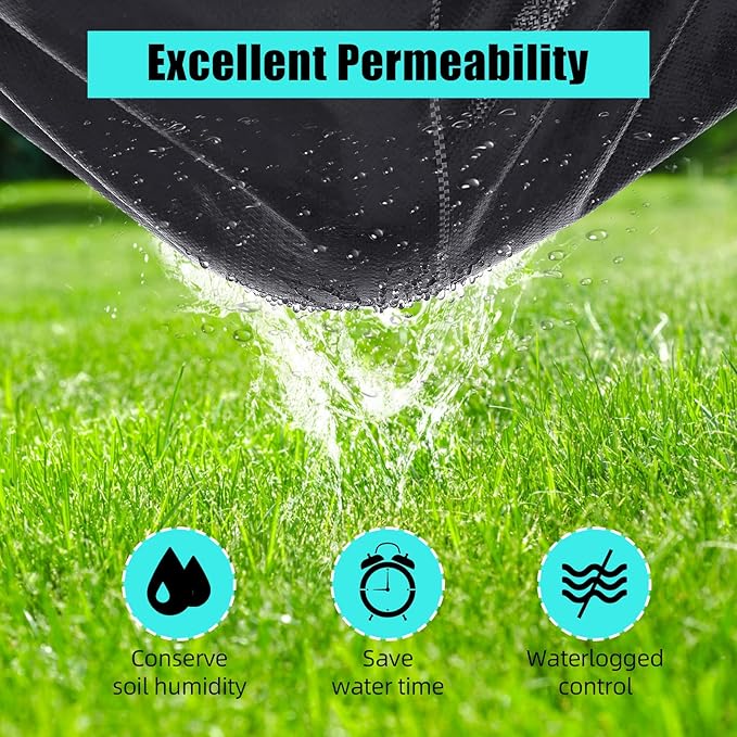 6ft x 300ft & 2.4oz Premium Garden Weed Barrier Landscape Fabric, Durable & Heavy-Duty Weed Block Gardening Mat, Easy Setup & Superior Weed Control, Eco-Friendly & Convenient Design