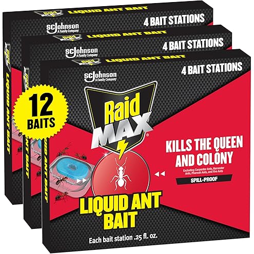 STEM Liquid Ant Baits, Kills The Queen and Colony, for Indoor Use, 8 Spill Proof Bait Stations