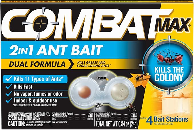 Combat Max 2 in 1 Ant Bait Station, 4 Count