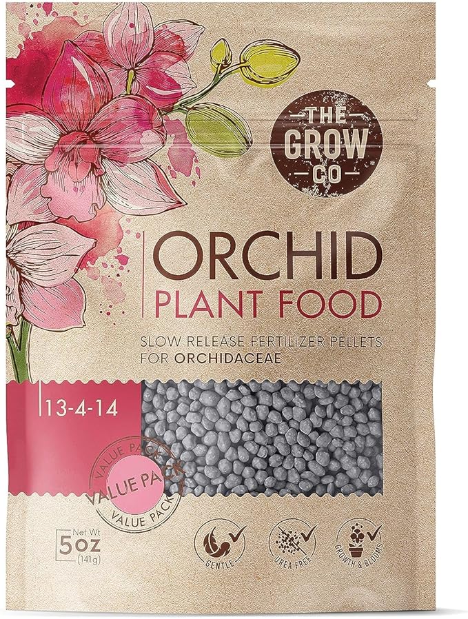 Orchid Plant Food (5 oz, 50+ Applications) - Bloom Booster Fertilizer Pellets for Orchids in Pots - Slow Release Nutrients for Healthy Flower & Reblooms