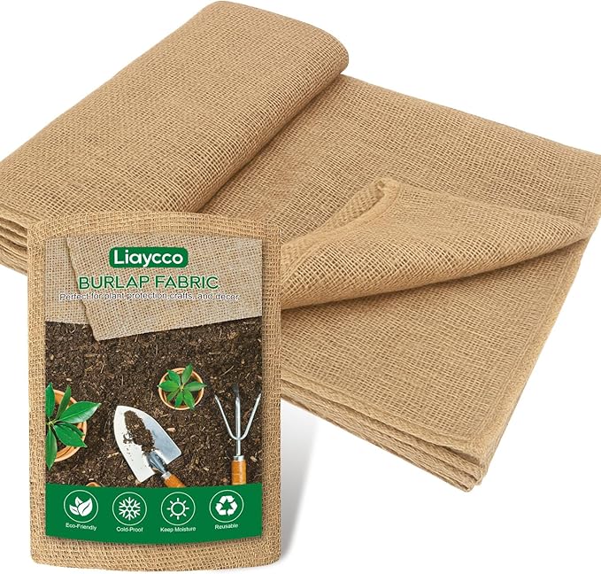 40" x 5 Feet Burlap Fabric Roll – Burlap Fabric by the Yard, Natural Jute Garden Fabric for DIY Crafts, Multipurpose Tree Wrap, Outdoor Plant Cover, Weed Barrier, Landscaping, Rustic Party Decor