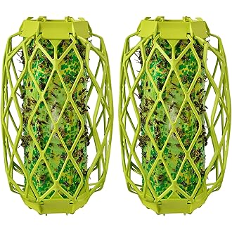 4 Pack Upgraded Wasp Trap Outdoor Hanging, Carpenter Bee and Hornet Catcher, Reusable Yellow Jacket Trap with Bait Reservoir, Bee Killer and Wasp Catcher for Outside (Green)