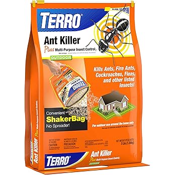 TERRO T2600 Perimeter Outdoor Ant Bait Plus - Attracts and Kills Carpenter Ants, Roaches, Crickets, Earwigs, Silverfish, Slugs and Snails - 2 Pack, 4Lbs