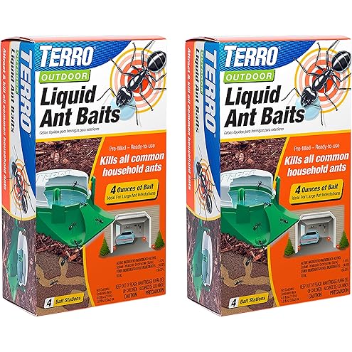 Terro T1812 Outdoor Liquid Ant Killer Bait Stakes - 8 Count (0.25 oz each) (2 Pack)