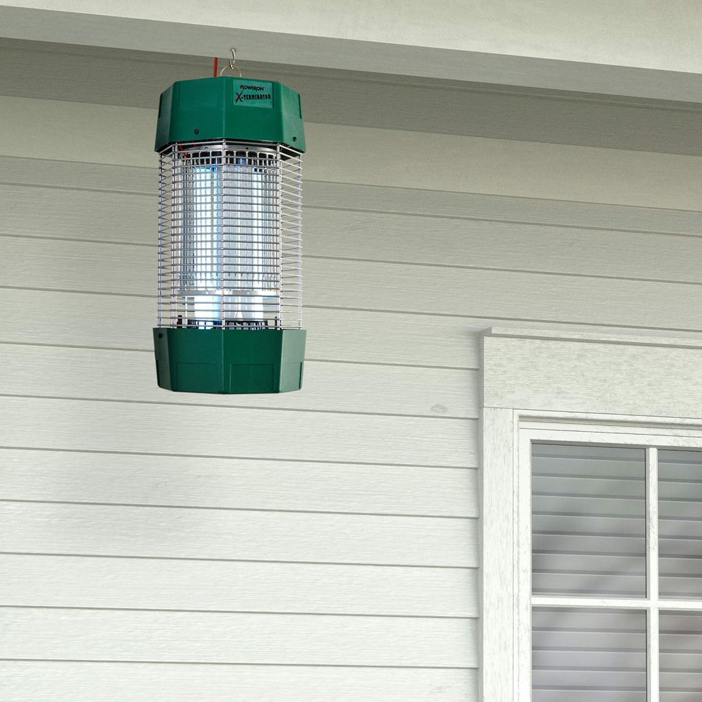 Flowtron Electric Bug Zapper 2 Acres Outdoor Insect Control with Dual Lure Method, 120W UV Light & Octenol Attractant for Fly & Mosquito, 5600V Kill Grid, Made in USA