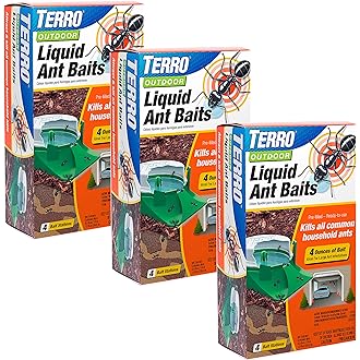 Terro T1812 Outdoor Liquid Ant Killer Bait Stakes - 8 Count (0.25 oz each) (2 Pack)