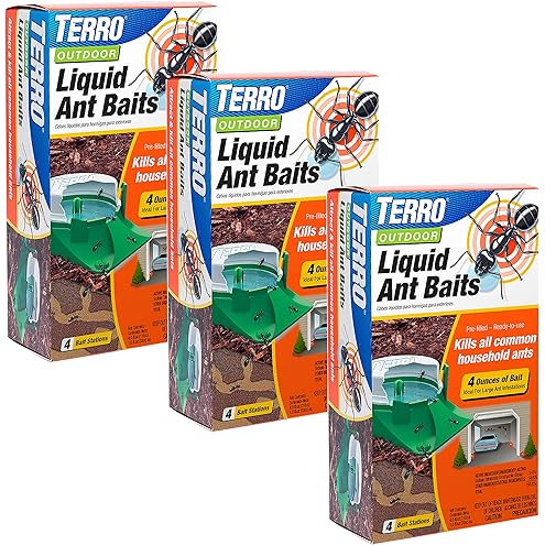Terro T1812 Outdoor Liquid Ant Killer Bait Stakes - 8 Count (0.25 oz each) (2 Pack)