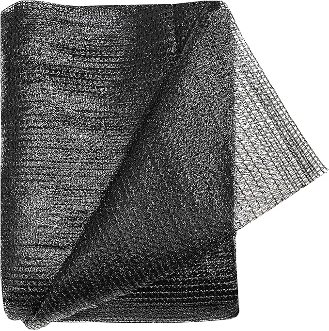 e.share Shade Cloth, 40%-50% Sunblock UV Protection, 6.5 FT X 12 FT, Black Sun Mesh Net for Garden Plant Cover,Flowers,Greenhouse,Patio,Vegetables,Chicken Coops