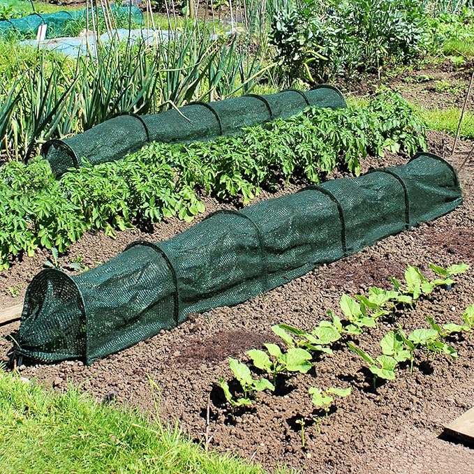 2 in 1 Portable Greenhouse Protection from Sun Heat,Garden Tunnel Shade Net Cover with Quick-Release Technology,Row Covers for Vegetables Plant Cover from Sun (Pack 2)
