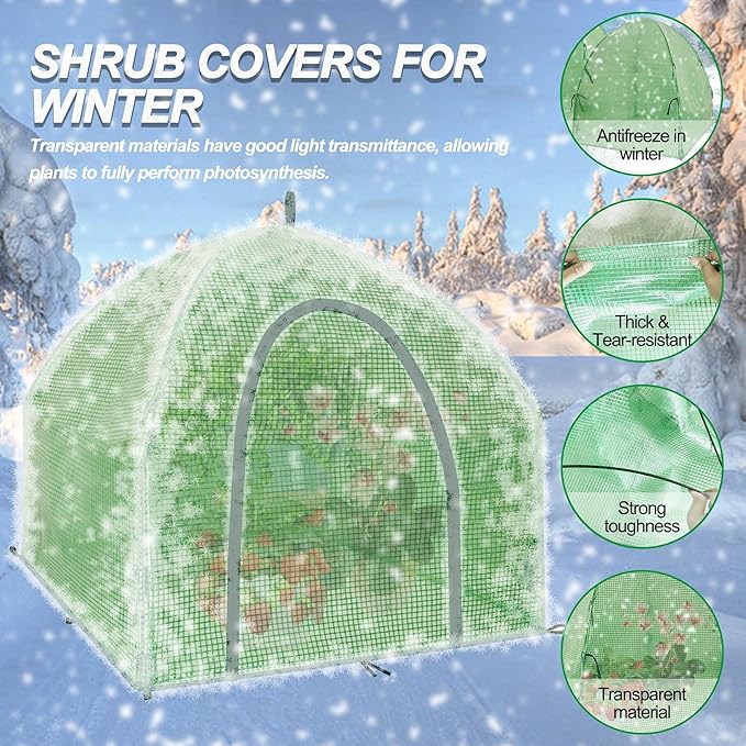 36″*36″*35.5″ Mini Greenhouse Winter Plant Warm Covers - Raised Bed Cover for Seed Starting, Warm Tent Freeze Protection Humidity Domes for Gardening & Winter Shelter and Protecting Plants 2pcs