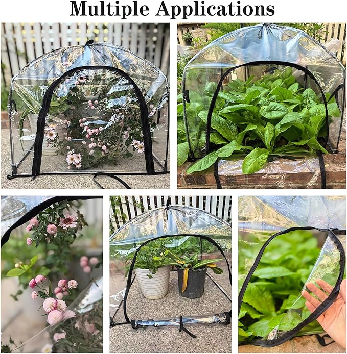 36″*36″*35.5″, Mini Greenhouse Winter Plant Warm Covers - Raised Bed Cover for Seed Starting, Warm Tent Freeze Protection Humidity Domes for Gardening & Winter Shelter and Protecting Plants, 2pcs