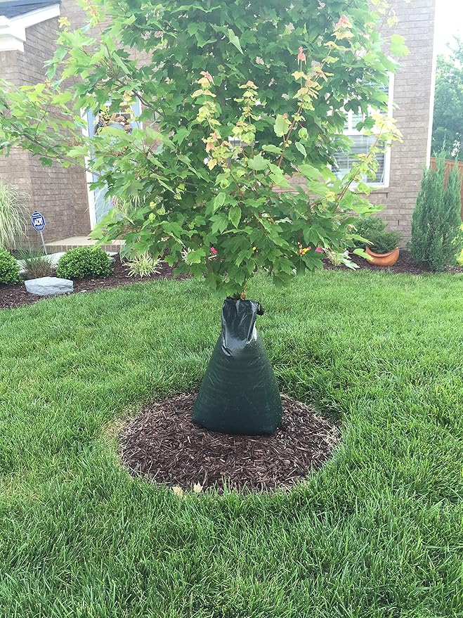 15 Gallon Slow-Release Tree Watering Bag, Watering Bag for Trees, Premium PVC Shrub Watering Bag with Heavy Duty Zipper, Durable Reusable Drip Irrigation Bag