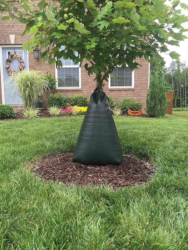 15 Gallon Slow-Release Tree Watering Bag, Watering Bag for Trees, Premium PVC Shrub Watering Bag with Heavy Duty Zipper, Durable Reusable Drip Irrigation Bag