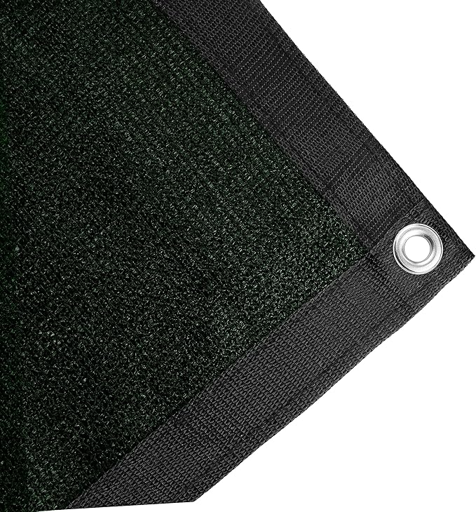 Boen Shade Cloth Mesh tarp with Grommets for Sunblock Outdoor Greenhouse Shade or Patio Screen Garden Shade Cloth Cover for Plants, Pool or Dog Shade 90% Blockage (20' x 20', Green)
